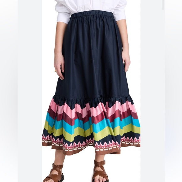 🖤Striped 🩷 Multicolored 🩵Chevron Patterned 💚 Colorblock ❤️ Midi Skirt. Size S - Picture 1 of 10